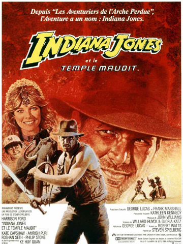 affiche de Indiana Jones et le temple maudit