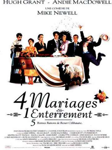 affiche de 4 mariages et un enterrement