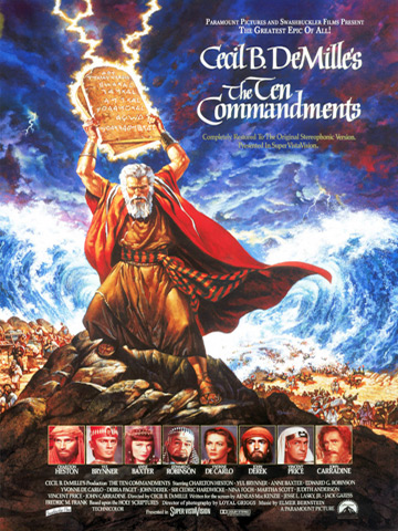 affiche de Dix commandements, Les