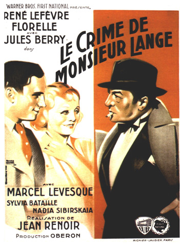 affiche de Crime de Monsieur Lange, Le
